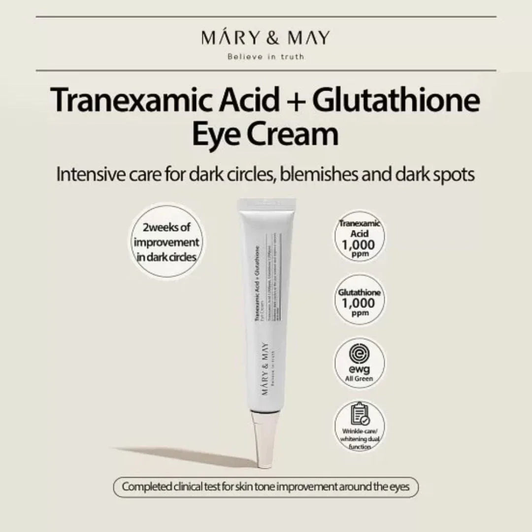 Crème contour des yeux à l'acide tranexamique et au glutathion