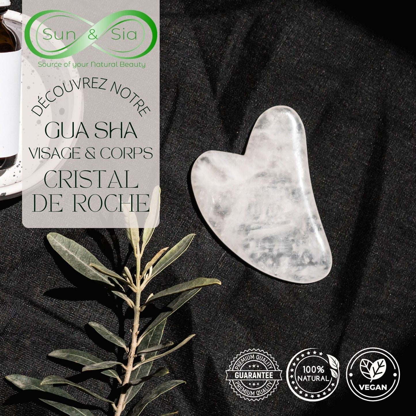 Visage en cristal de roche Gus Sha