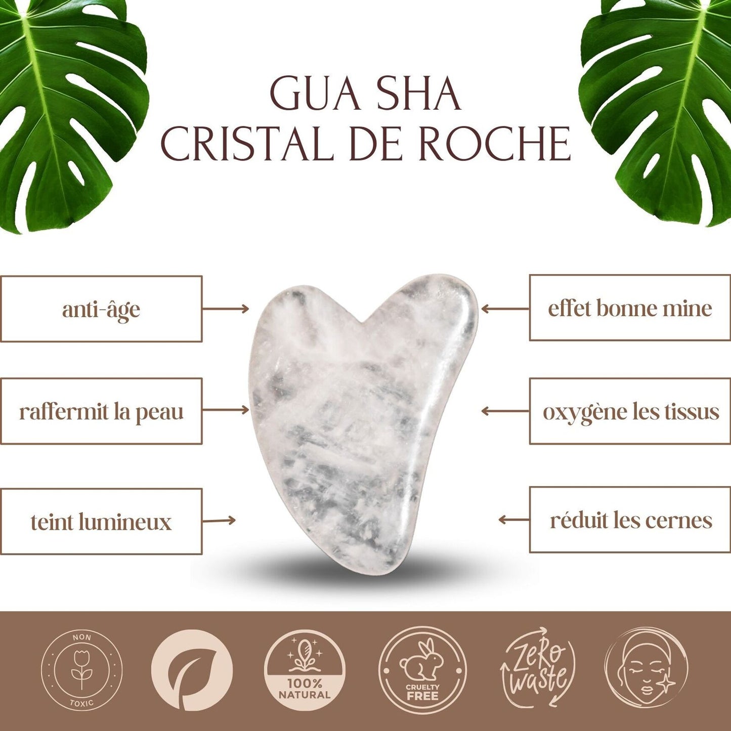 Visage en cristal de roche Gus Sha