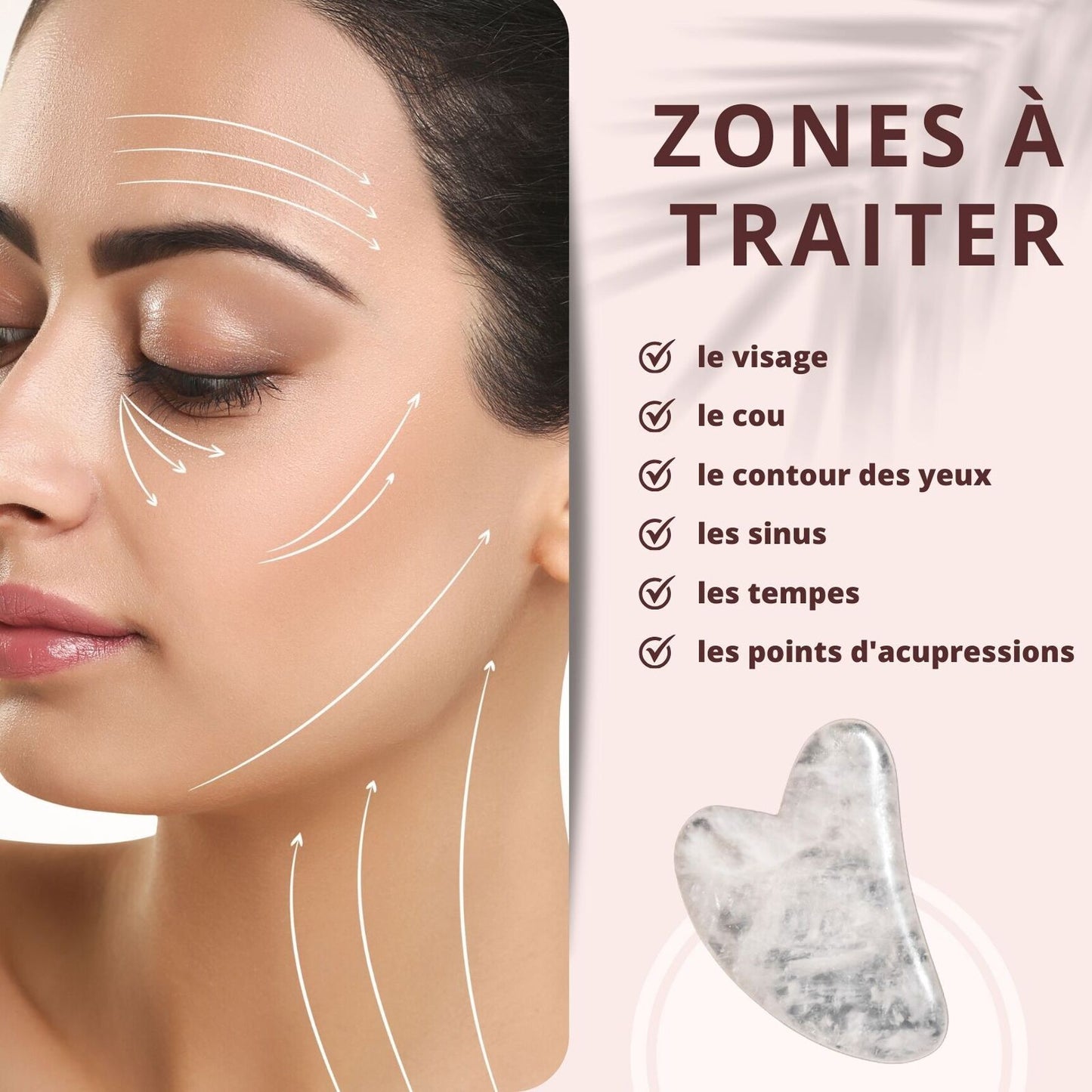 Visage en cristal de roche Gus Sha