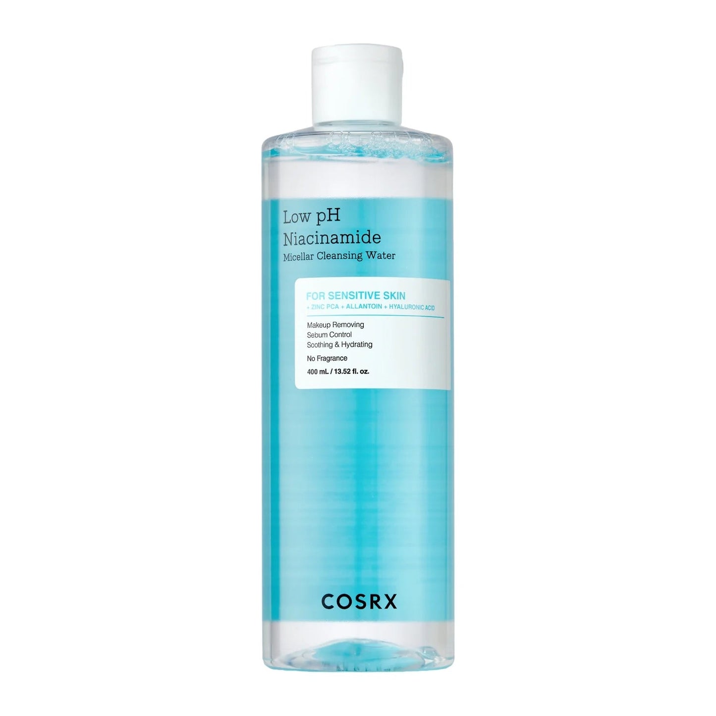 Eau micellaire nettoyante à faible pH à la niacinamide 400 ml