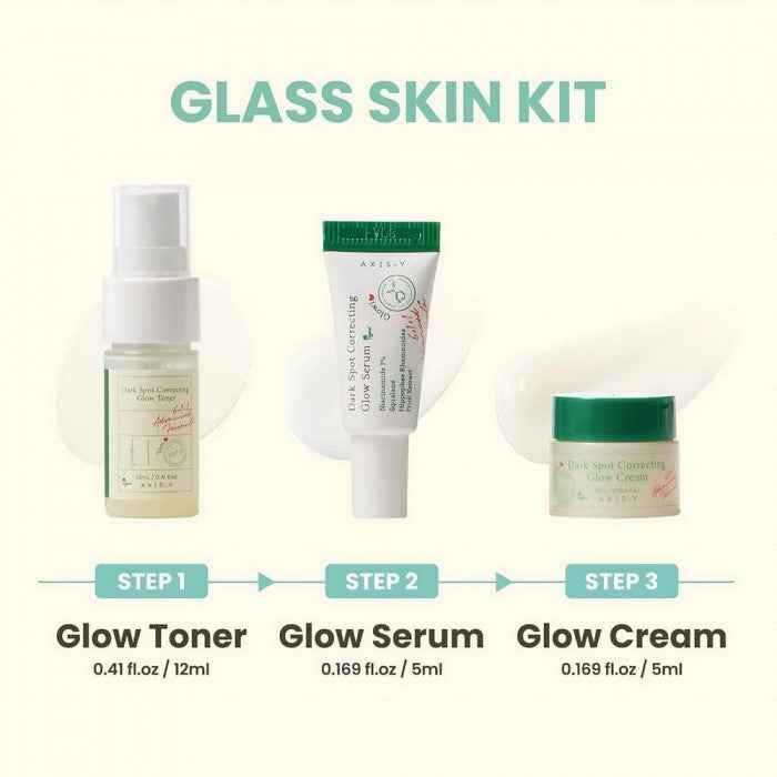 The Mini Glow Trio Toner 12 ml + Serum 5 ml + Cream 5 ml