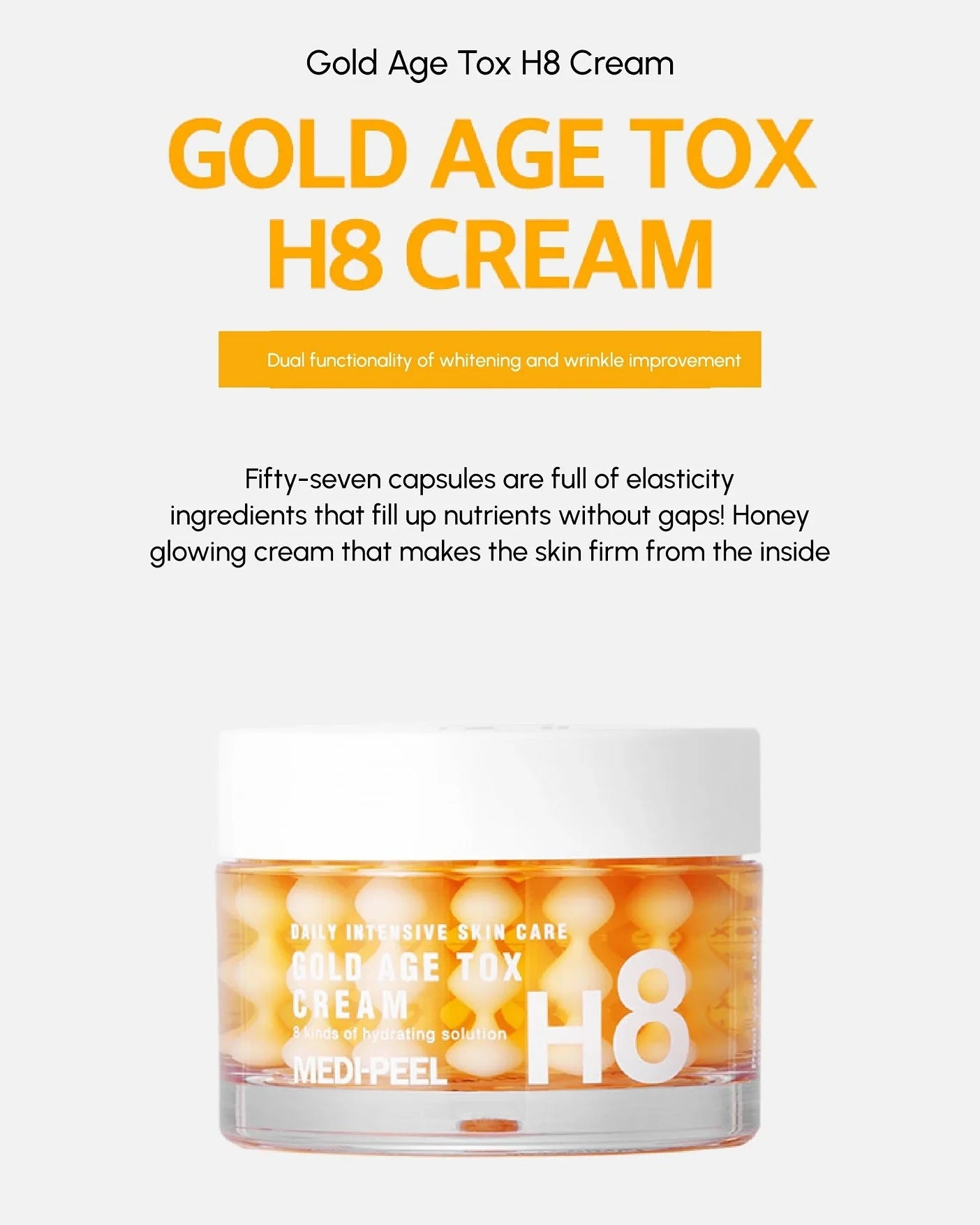 Gold Age Tox H8 Cream - Ενυδατική συσφικτική κρέμα με κολλαγόνο 50gr