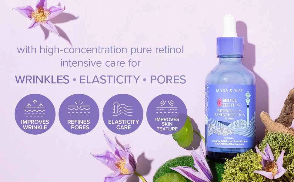 Retinol 0.1% Bakuchiol CICA Serum - Προηγμένος αντιγηραντικός ορός με ρετινόλη 80ml