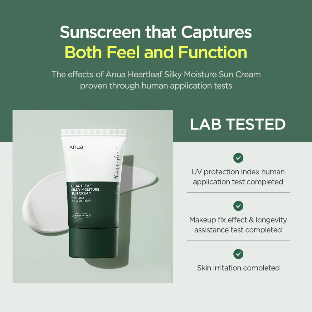 Heartleaf Silky Moisture Sun Cream SPF50+/PA++++ 50ml