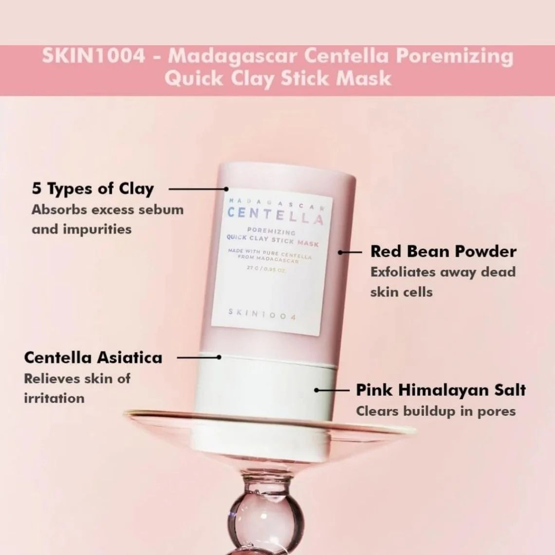Madagascar Centella Poremizing Quick Clay Stick Mask