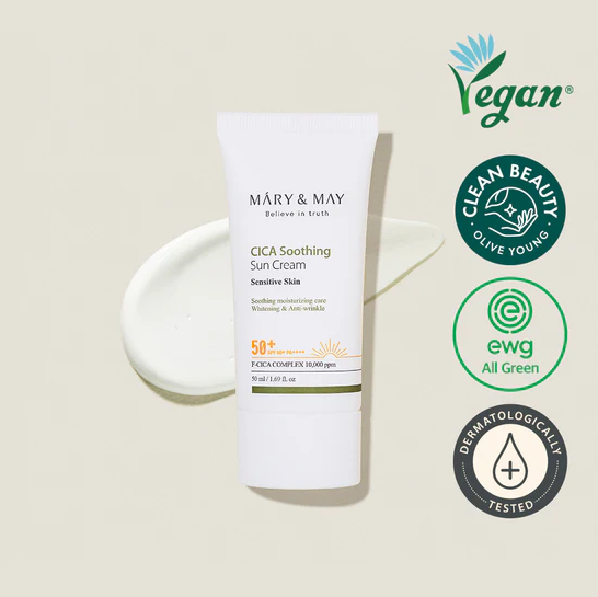 Cica Soothing Sun Cream SPF50+/PA++++ - Soothing and Moisturizing Sunscreen - 50ml