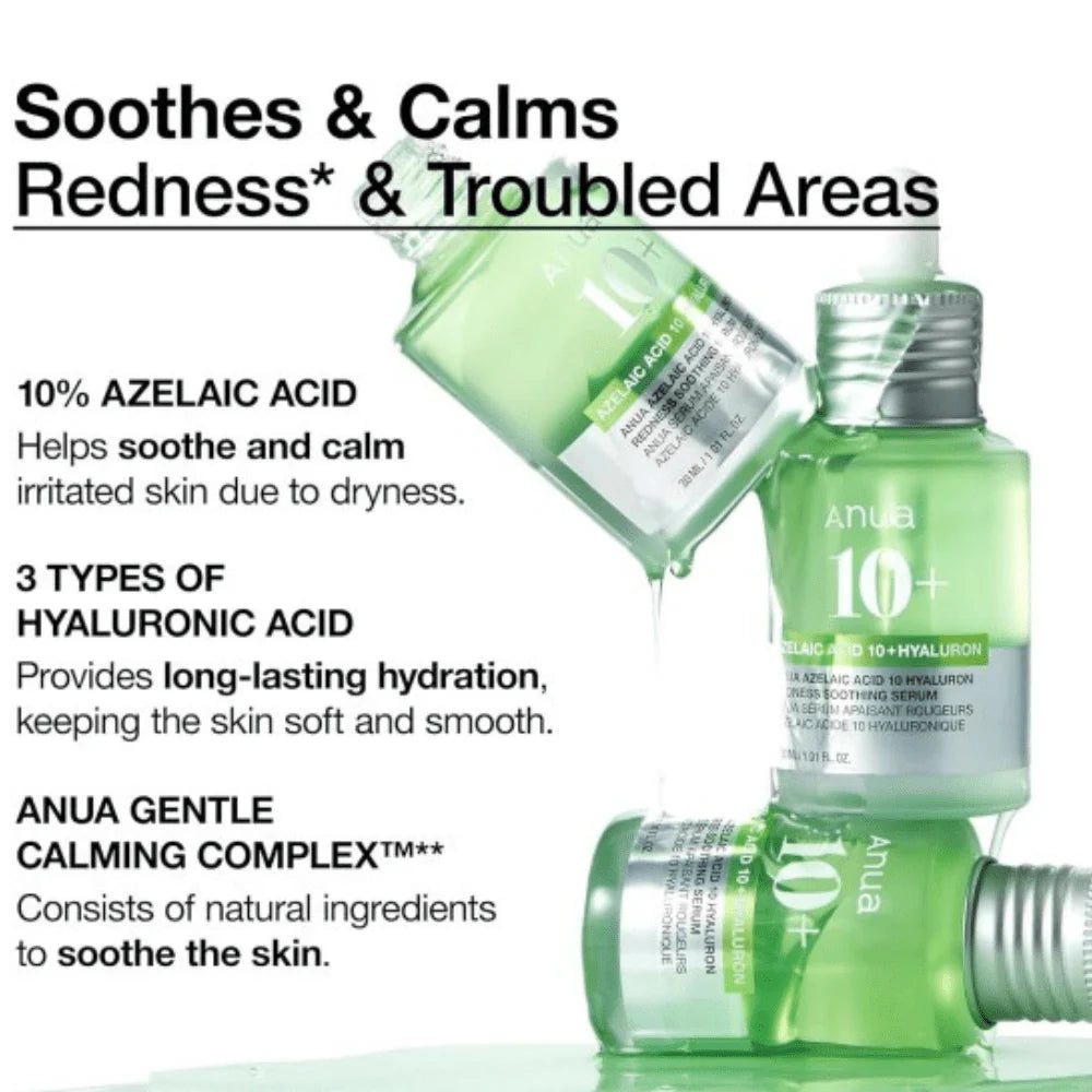 Azelaic Acid 10 Hyaluron Redness Soothing Serum 30ml
