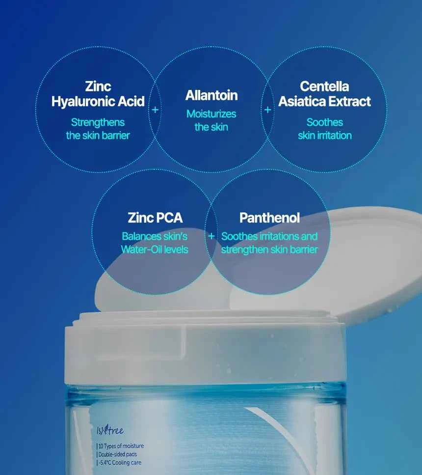 Ultra-Low Molecular Hyaluronic Acid Zinc Cooling Pads 60τμχ