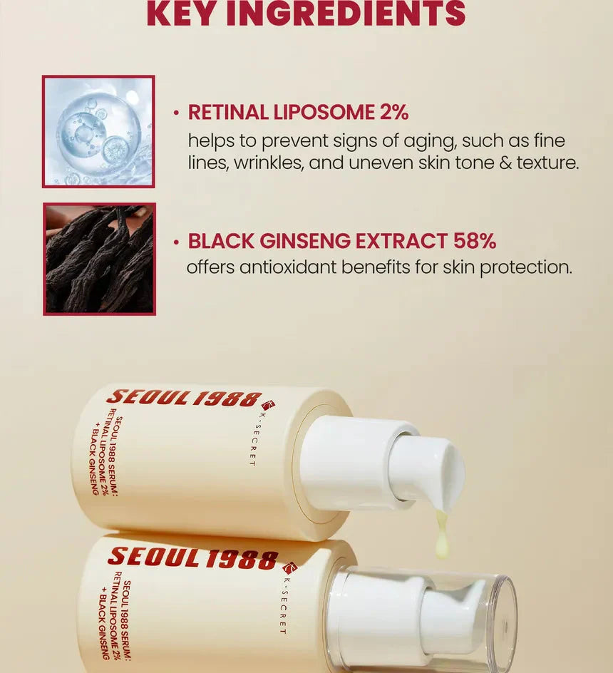 Serum:Retinal Liposome 2% + Black Ginseng 30ml
