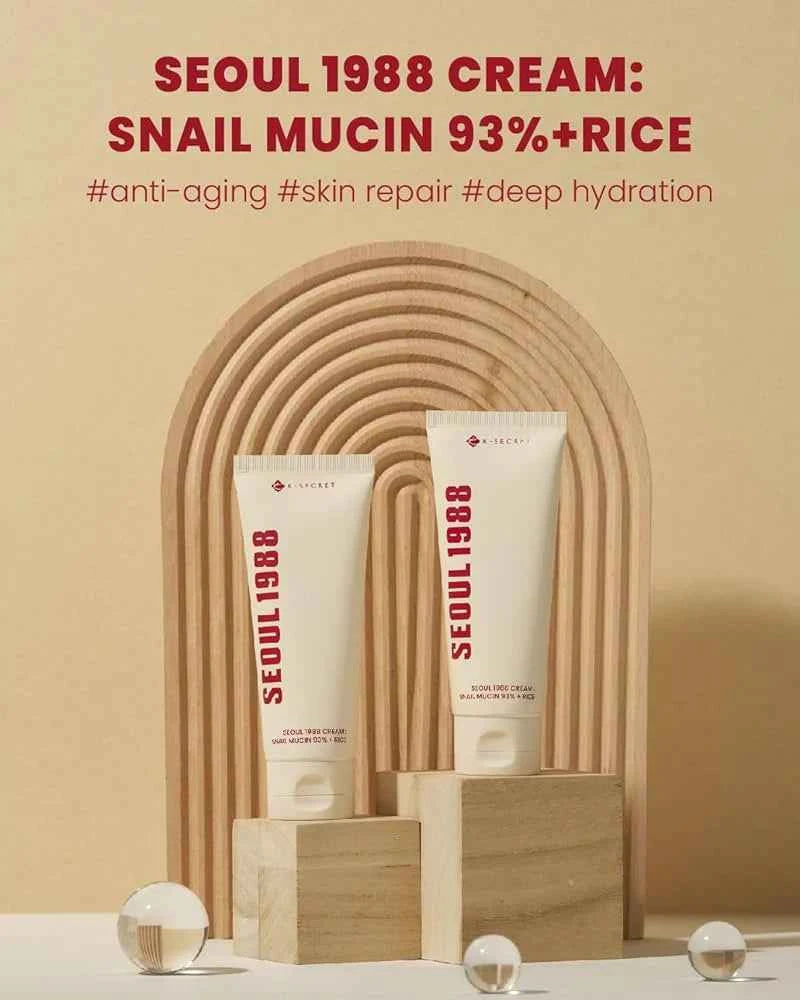 Cream : Snail Mucin 93% + Rice 100ml