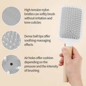 Wooden Paddle Brush