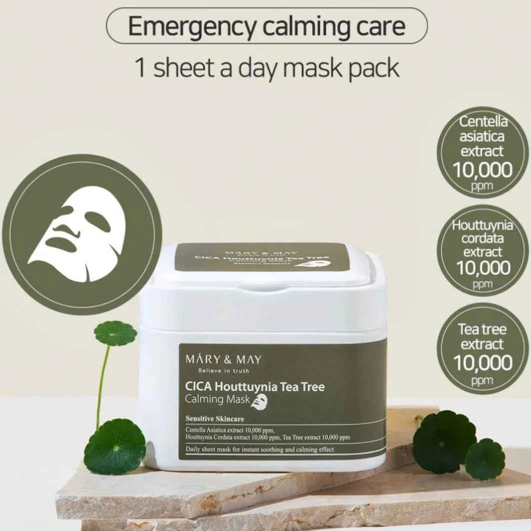 Cica Houttuynia Tea Tree Calming Mask 30τμχ