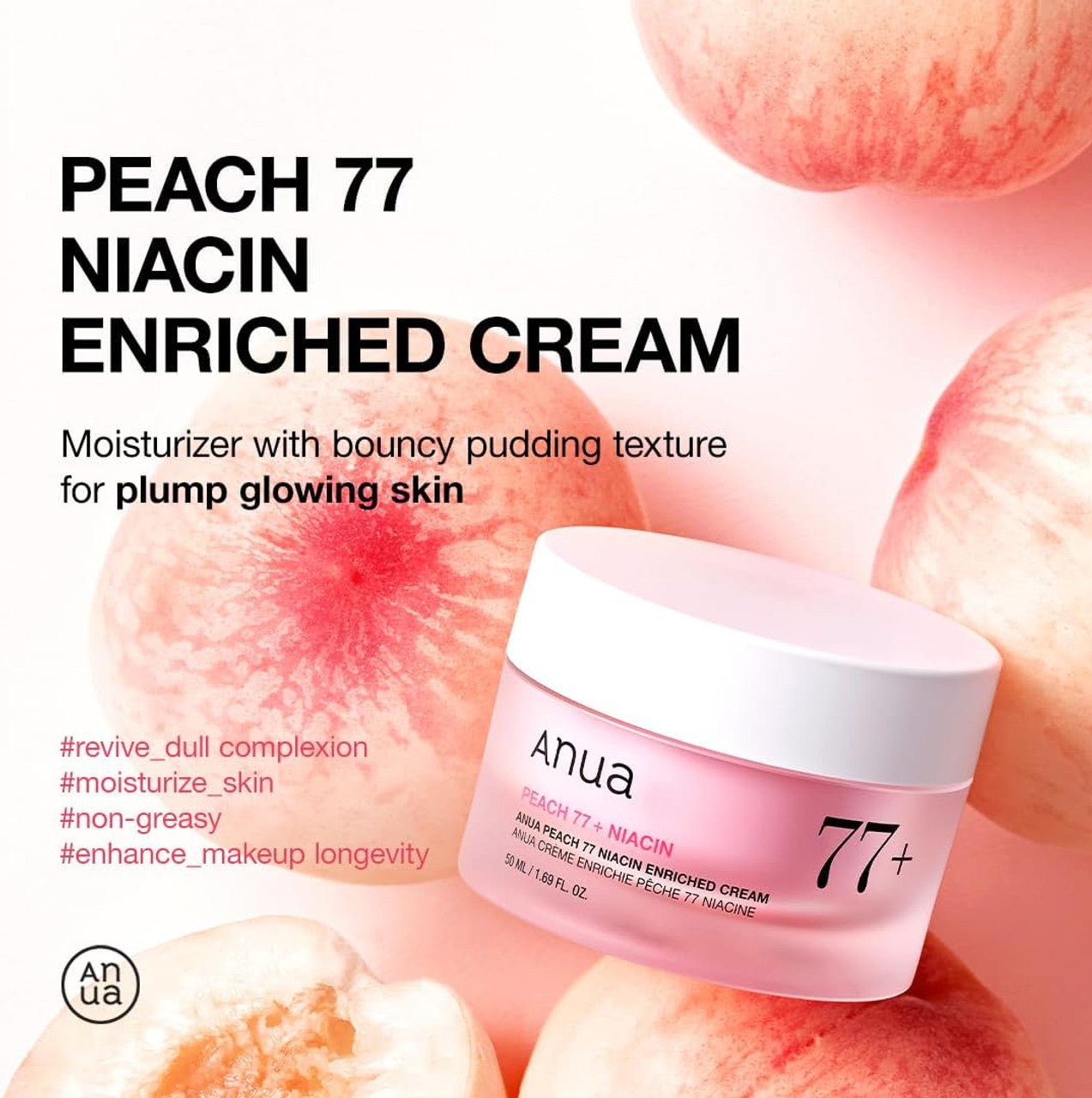 Peach 77% Niacin Enriched Cream 50ml