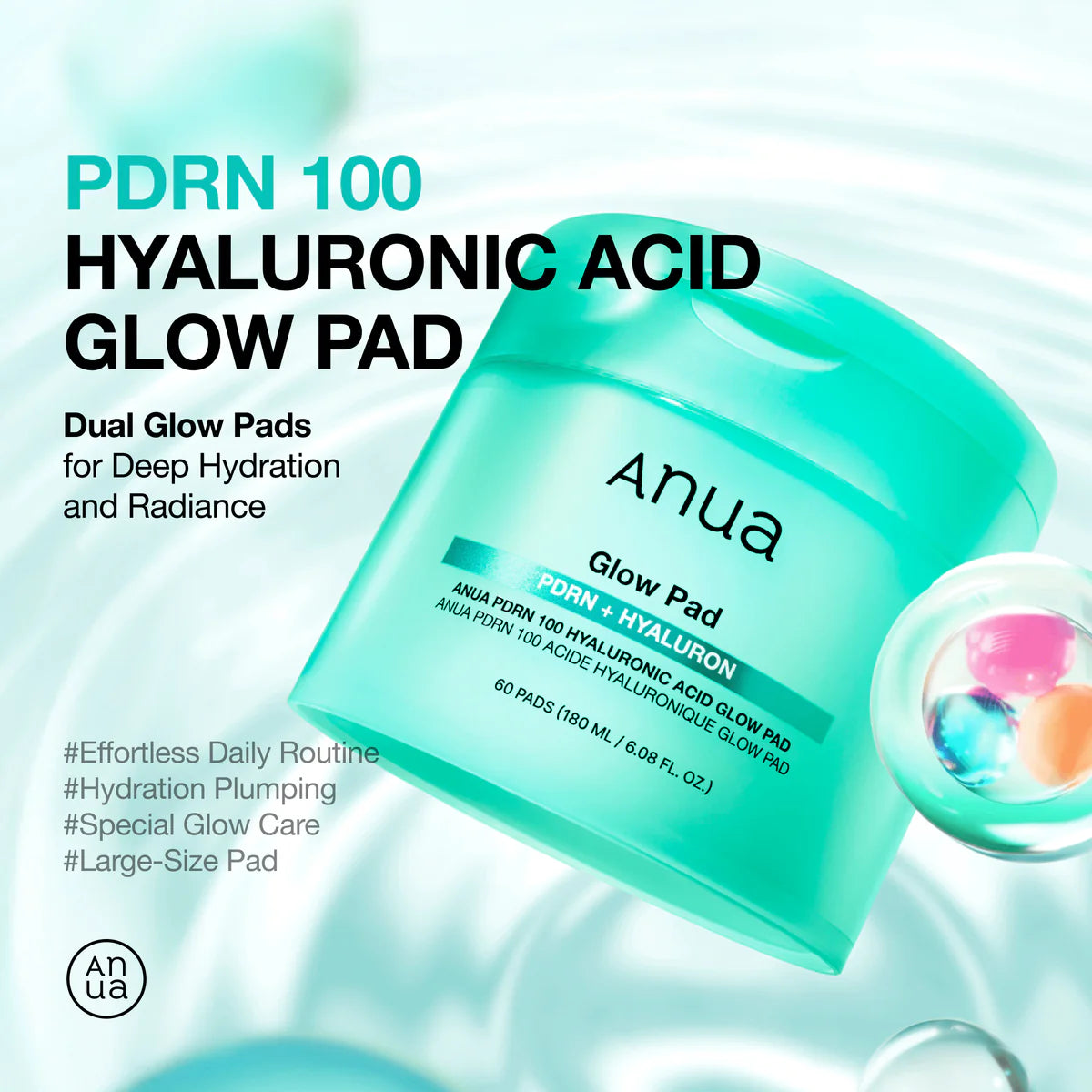 PDRN 100 Hyaluronic Acid Glow Pad 60τμχ