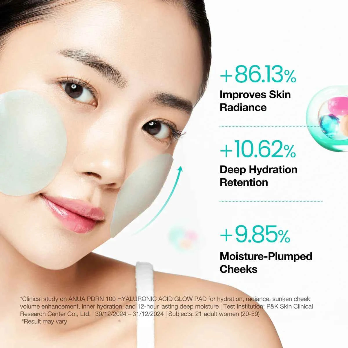 PDRN 100 Hyaluronic Acid Glow Pad 60τμχ