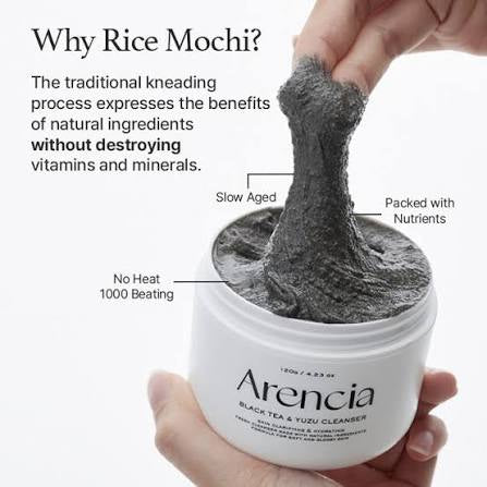 Black Tea & Yuzu Rice Mochi Cleanser 120gr