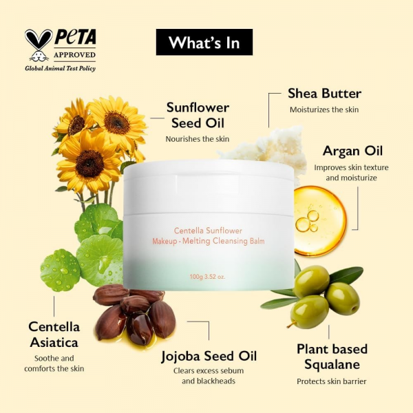 Centella Sunflower Makeup-Melting Cleansing Balm, 100g