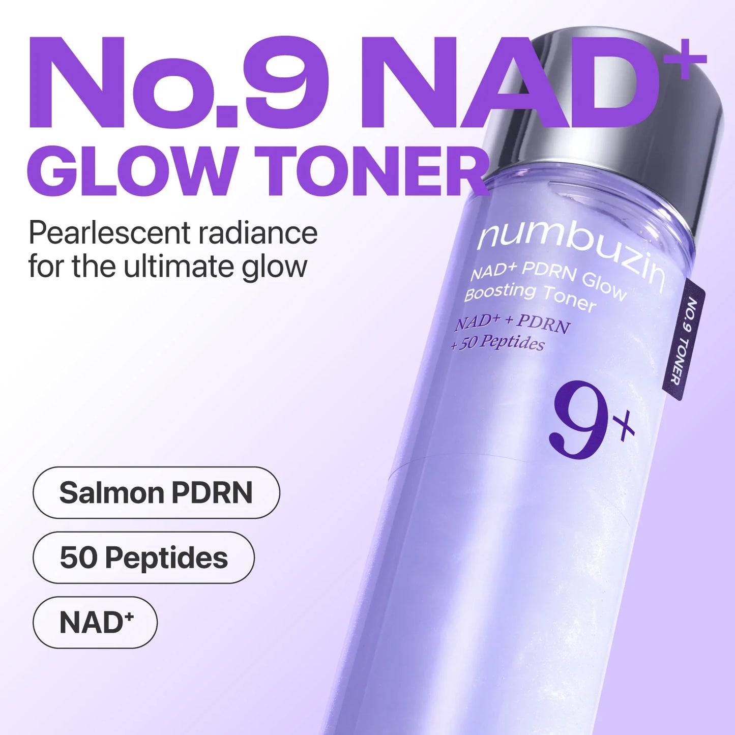 No.9+ NAD+ PDRN Glow Boosting Toner – 150ml