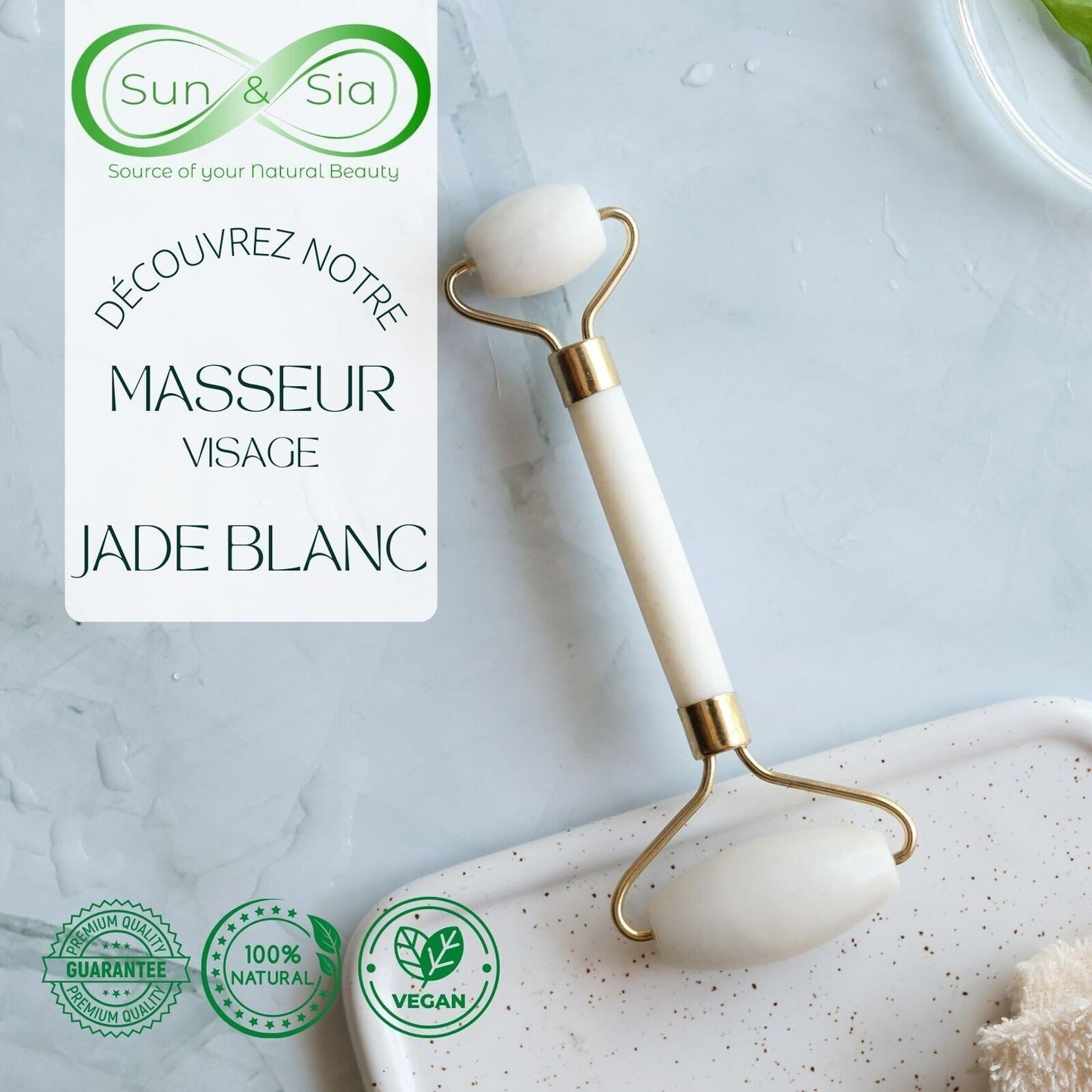 White jade massage roller