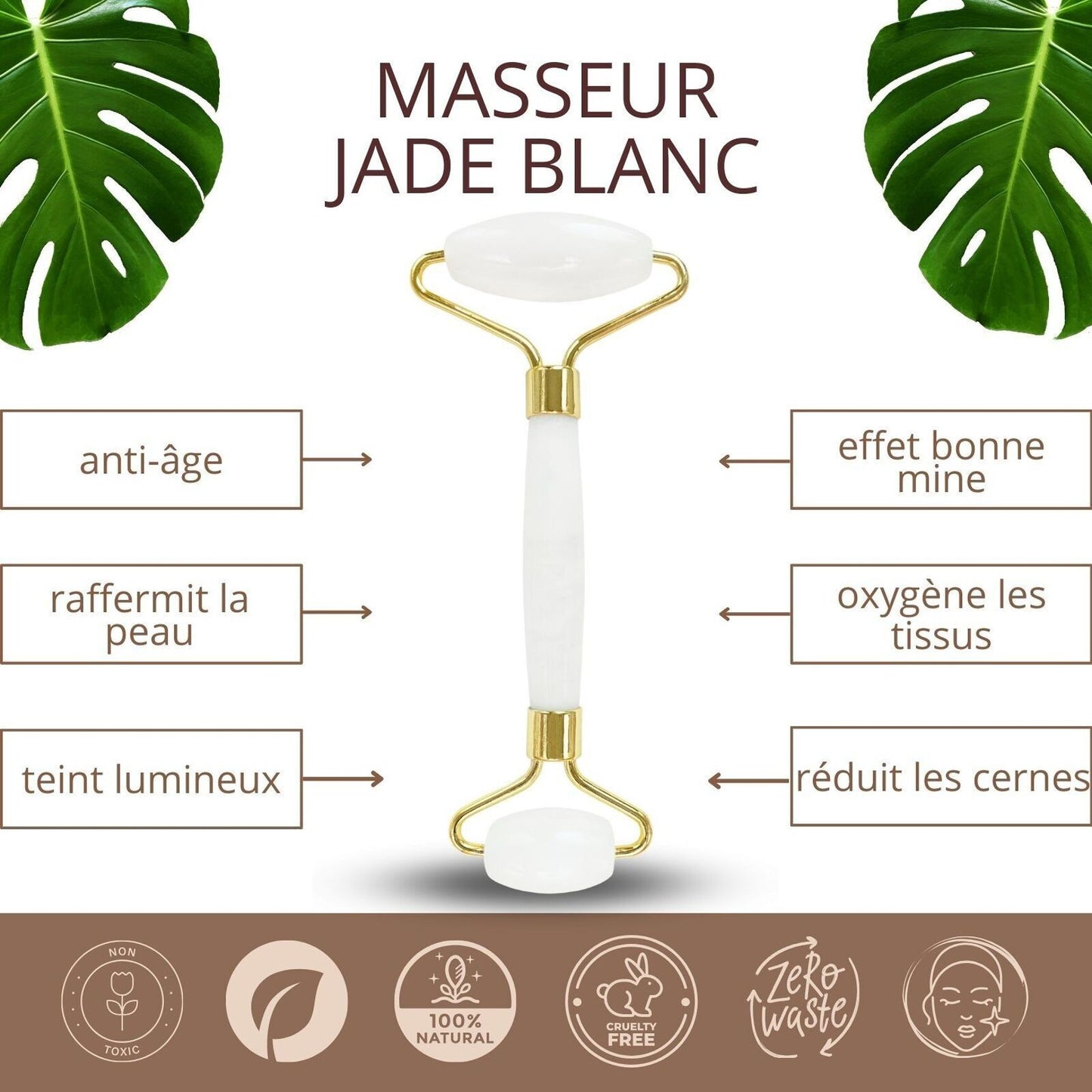 White jade massage roller