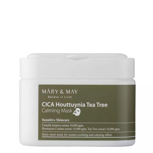 Mary&May - Cica Houttuynia Tea Tree Calming Mask - Soothing Face Mask Set - 30τμχ