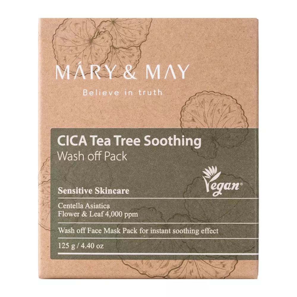 Mary&May - CICA Tea Tree Soothing Wash off Pack - Clay Mask - 125g