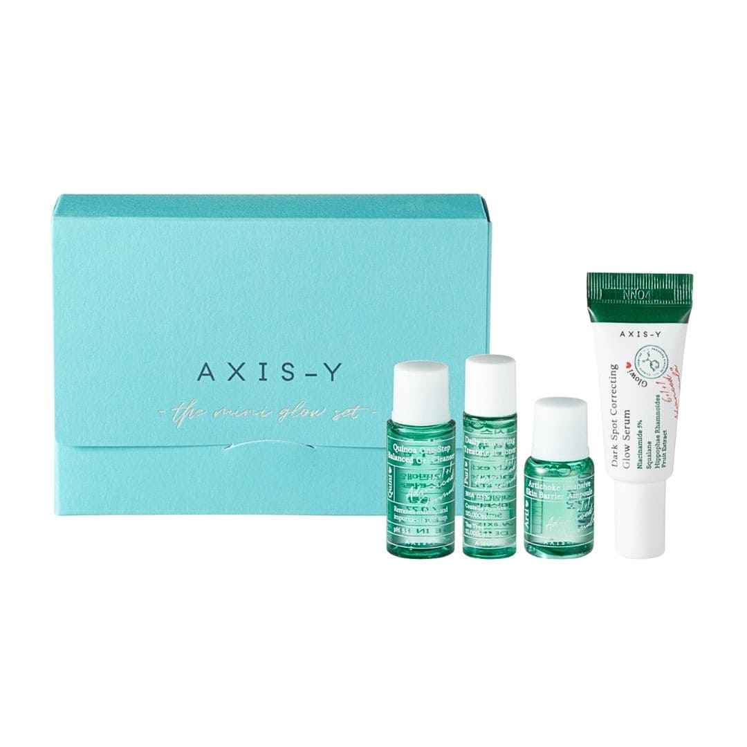 The Mini Glow Set Cleanser 8 ml + Toner 5 ml + Ampoule 5ml + serum 5 ml