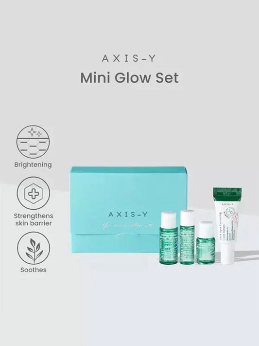 The Mini Glow Set Cleanser 8 ml + Toner 5 ml + Ampoule 5ml + serum 5 ml