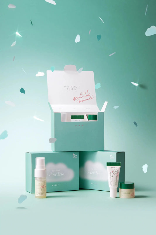 The Mini Glow Trio Toner 12 ml + Serum 5 ml + Cream 5 ml