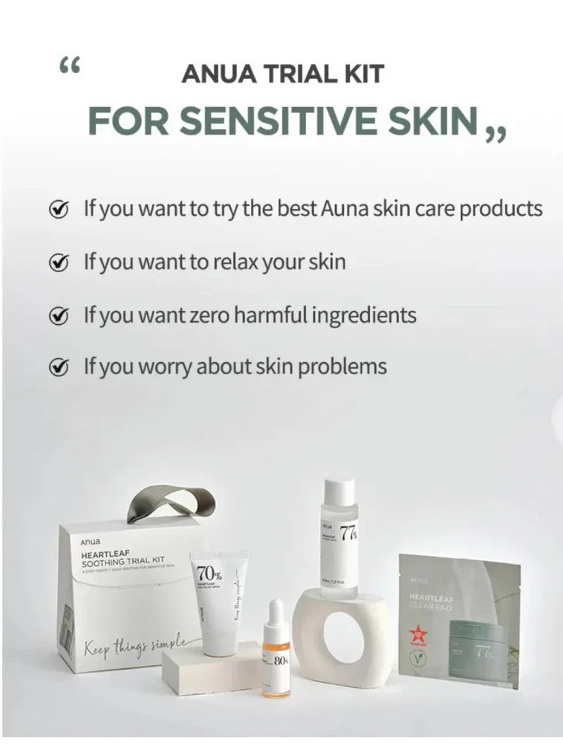 Heartleaf Soothing Trial Kit - Σετ με 4 δημοφιλή προιόντα σε mini συσκευασίες