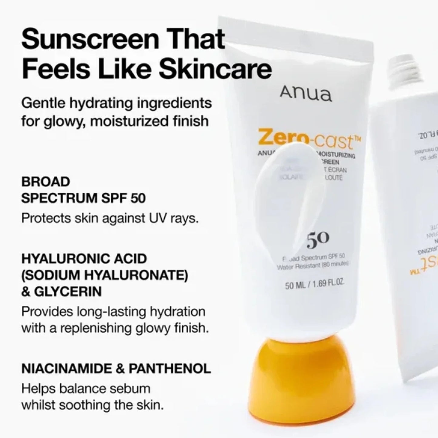 Zero-cast Moisturizing Finish Sunscreen 50ml